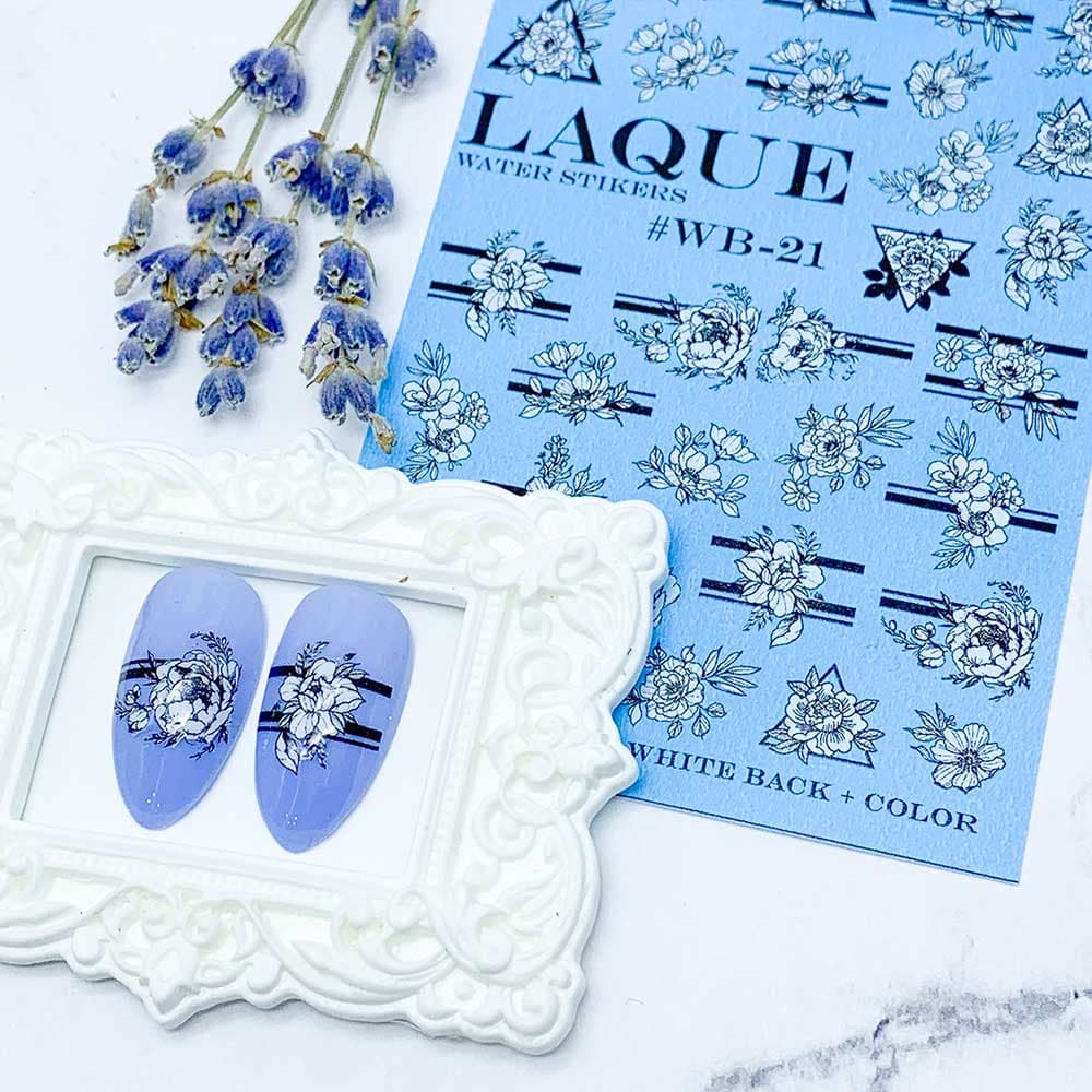 LAQUE слайдер дизайн для нігтів WB-21 (квіти) — фото 1