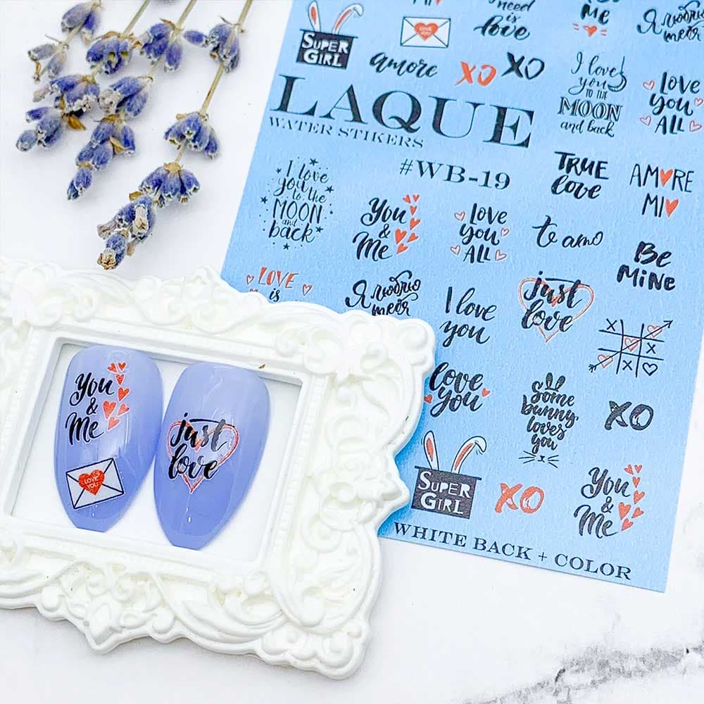 LAQUE слайдер дизайн для ногтей WB-19 (любовь) — фото 1