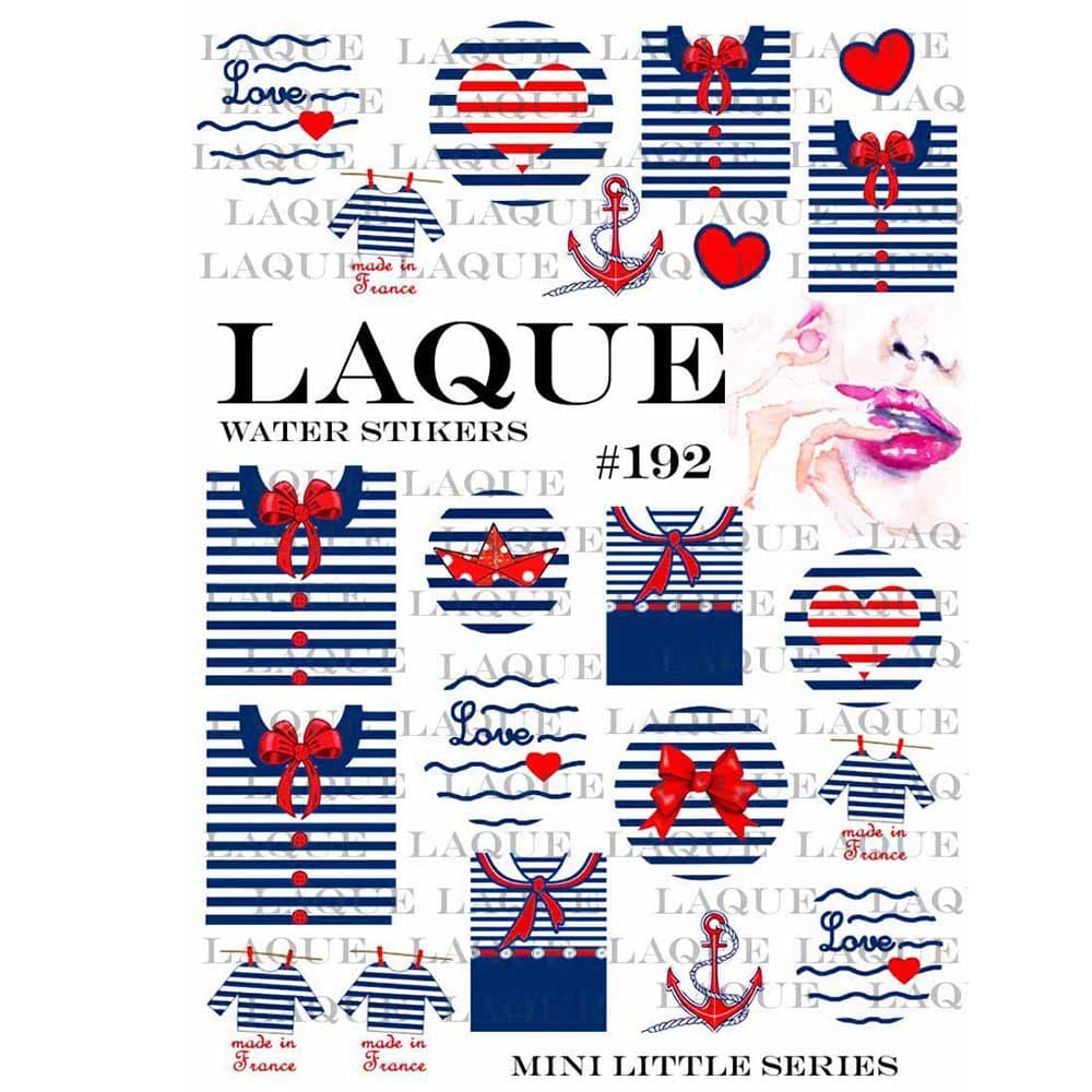 LAQUE слайдер дизайн для ногтей №192 (морской) — фото 1