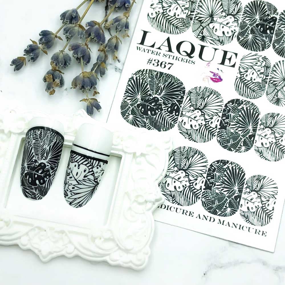 LAQUE слайдер дизайн для нігтів №367 (різні листочки) — фото 1