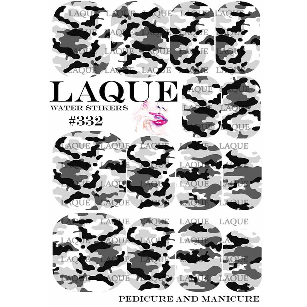 LAQUE слайдер дизайн для нігтів №332 (камуфляж) — фото 1