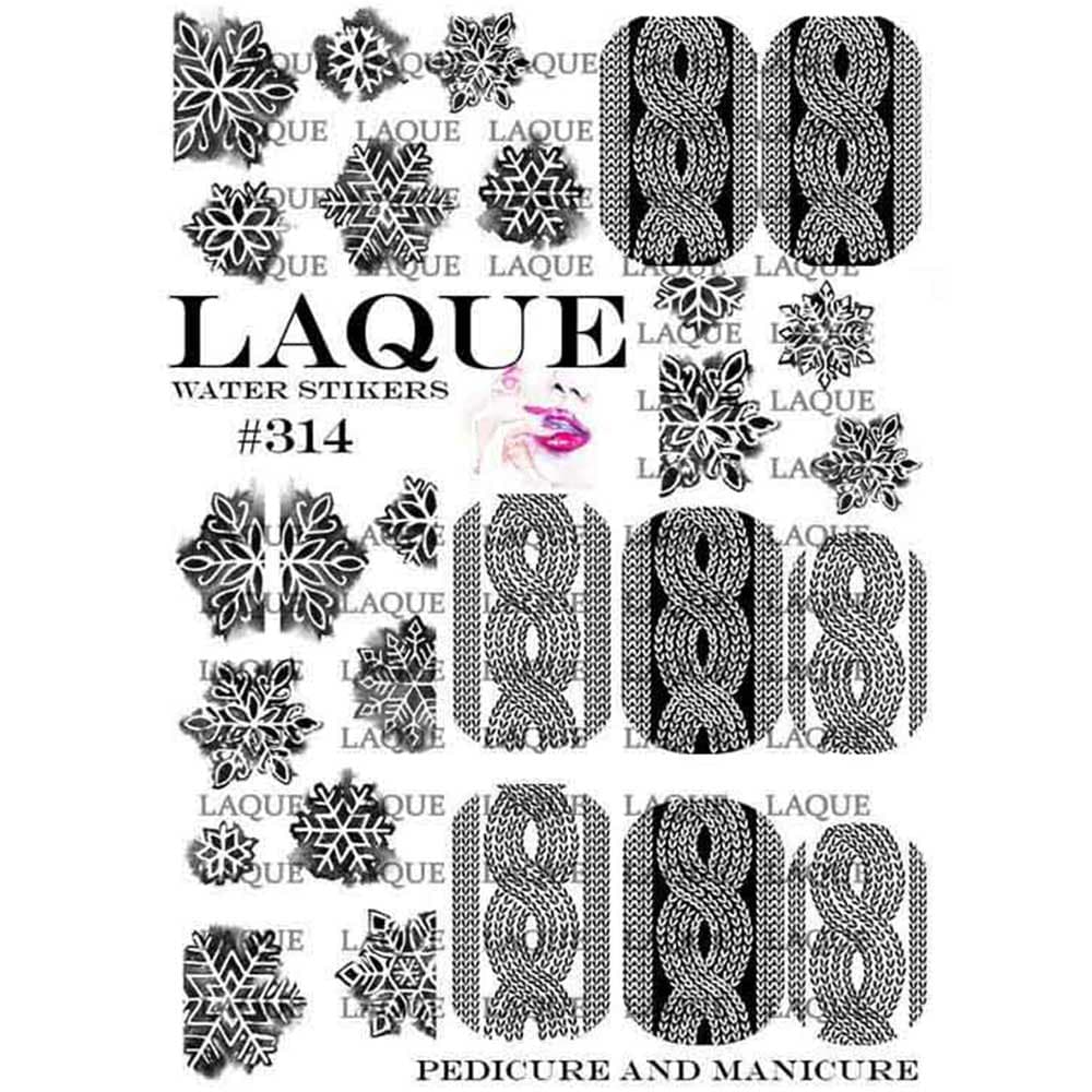 LAQUE слайдер дизайн для нігтів №314 (сніжинки) — фото 1