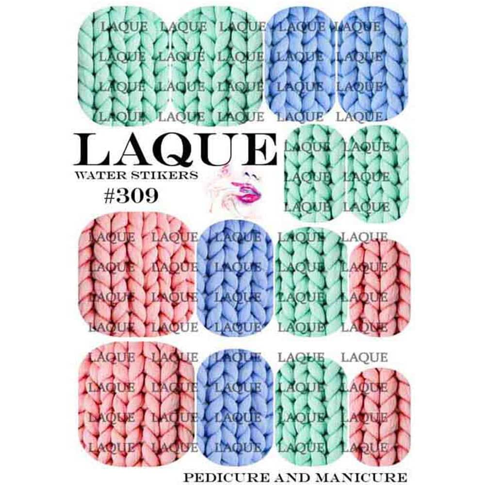 LAQUE слайдер дизайн для нігтів №309 (світер) — фото 1