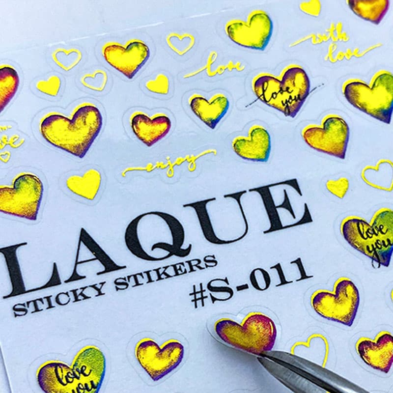 LAQUE слайдер дизайн для нігтів S-011 жовтий — фото 1