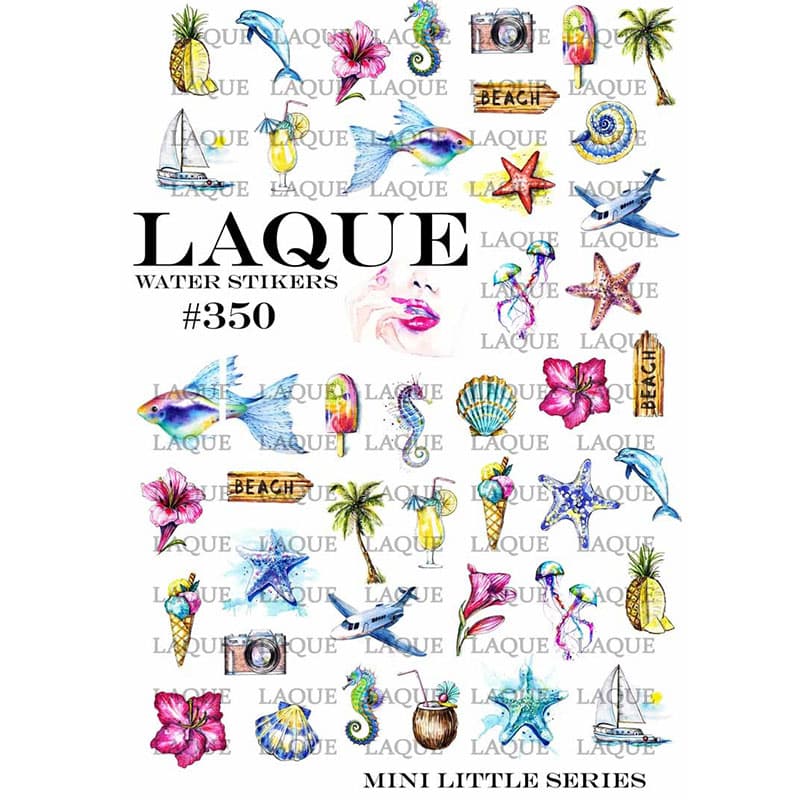 LAQUE слайдер дизайн для нігтів №350 (літня тема) — фото 1