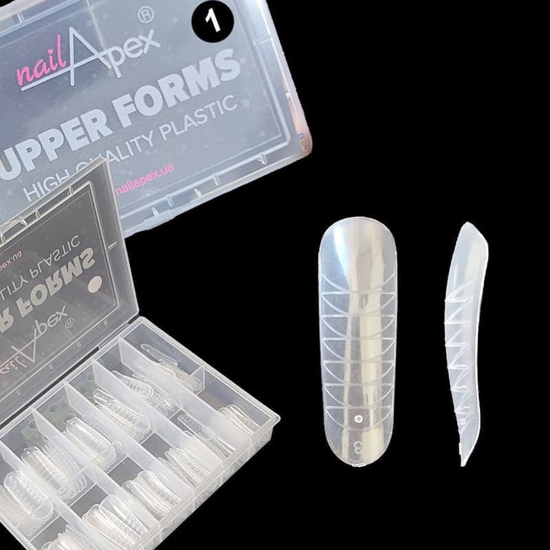NailApex Верхние формы для моделирования ногтей мягкий крадрат №1 — фото 1