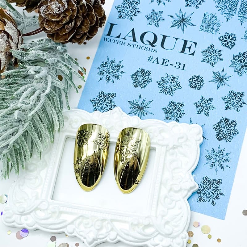 LAQUE слайдер дизайн для нігтів № AE-31 (чорні) — фото 1