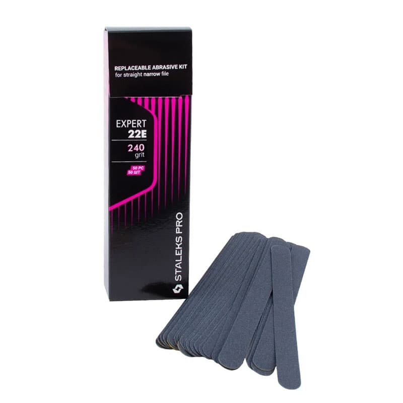 Набор сменных файлов для пилки прямой узкой Staleks Expert 22E, 240 грит, 50 шт — фото 1