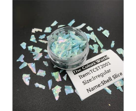 Декор для нігтів мушля, бірюза — фото 1