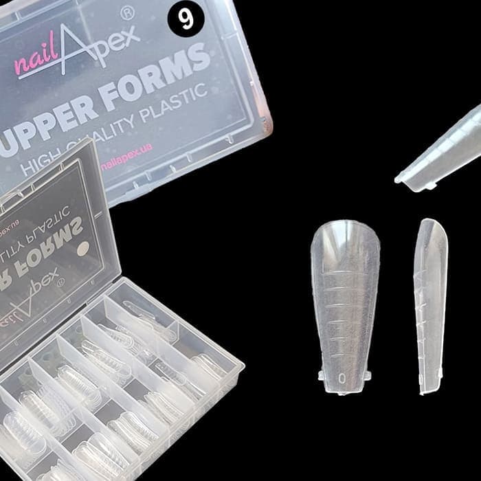 NailApex Верхние формы для моделирования ногтей балерина №9 — фото 1