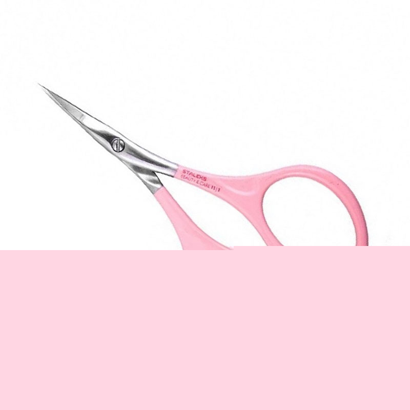 Ножницы для кутикулы Staleks Beauty & Care 11 Type 1 (SBC-11/1), розовые — фото 1