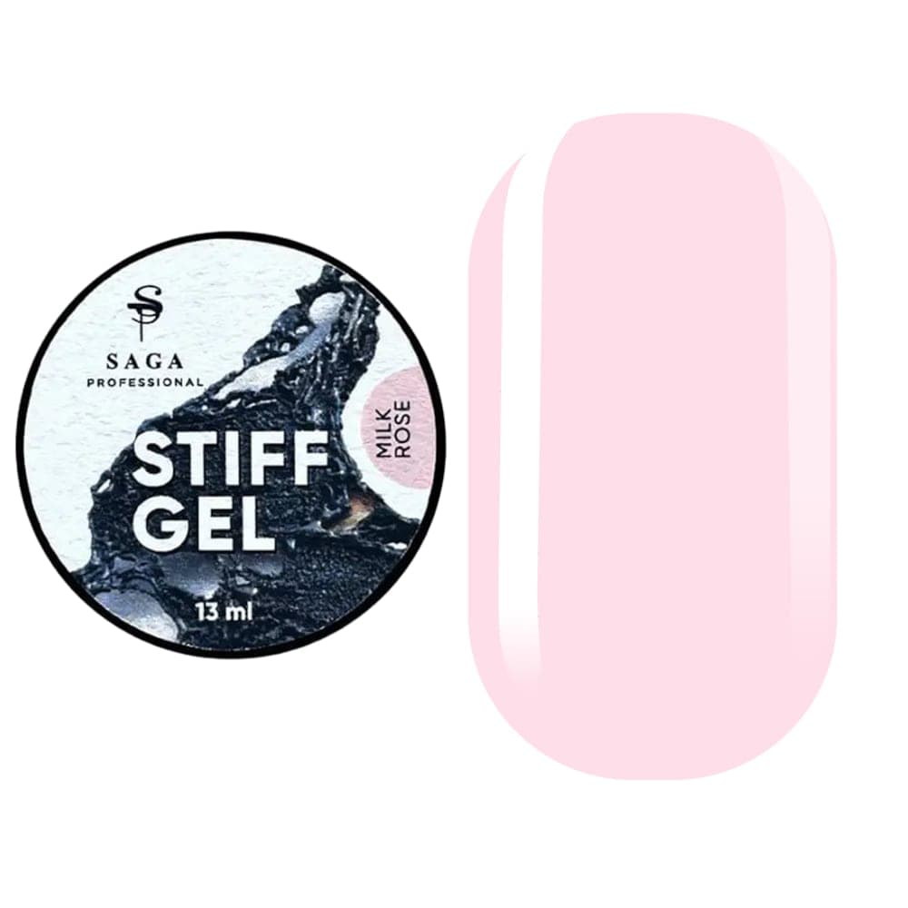 Гель-желе SAGA Professional STIFF Gel №3 Milk Rose, 13 мл — фото 1