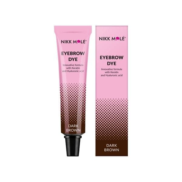 Фарба для брів та вій з кератином Nikk Mole, тон Dark brown — фото 1
