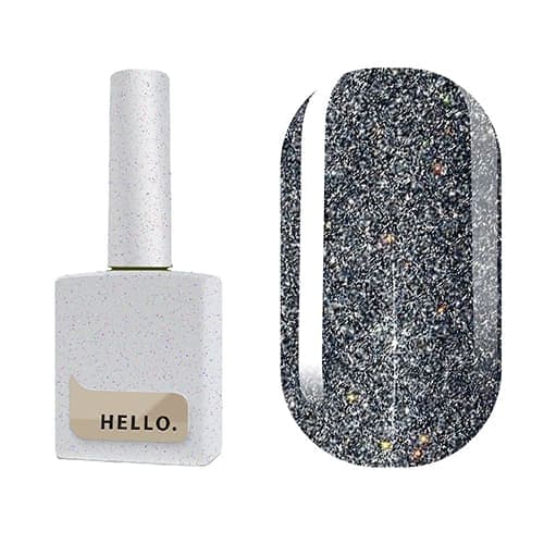 Гель-лак HELLO Starlight, срібний світловідбиваючий, 15 мл — фото 1