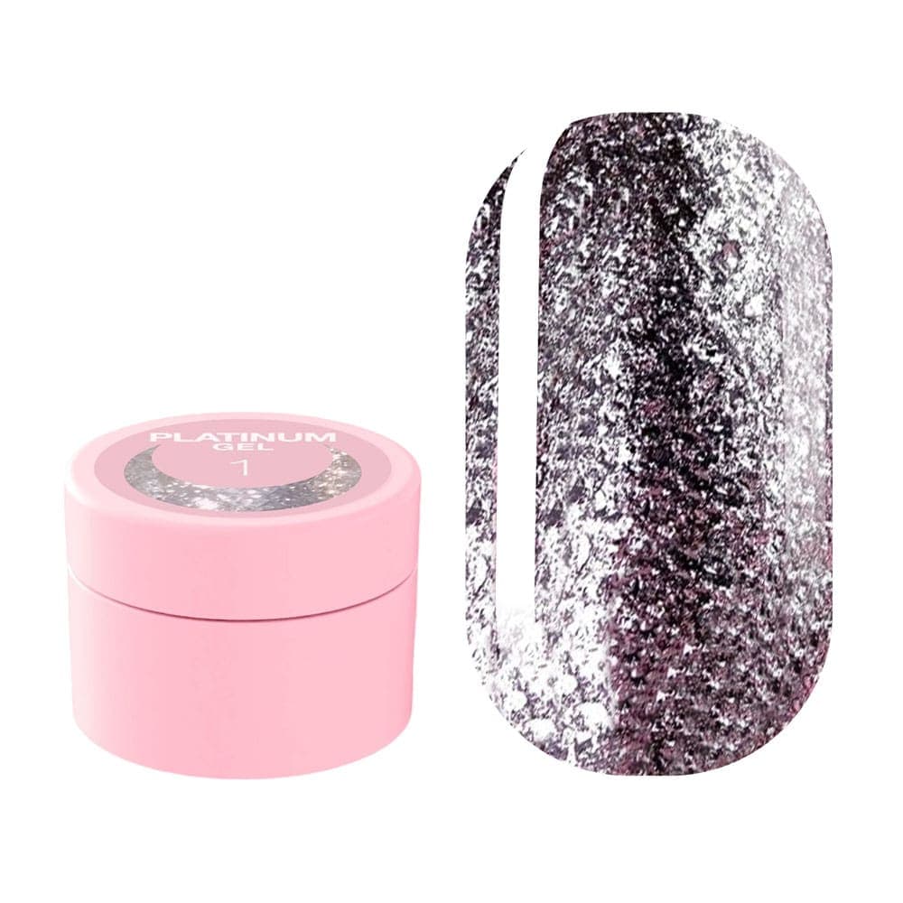 Блестки для ногтей LUNA Platinum Gel №1, 5 мл — фото 1