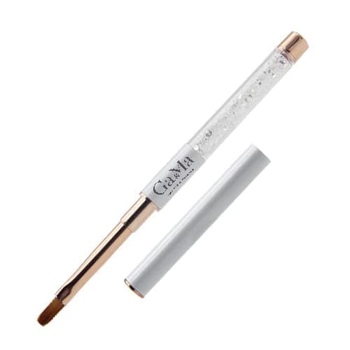 Пензлик Ga&Ma для гелю плоский, подовжений 11 мм з ковпачком — фото 1