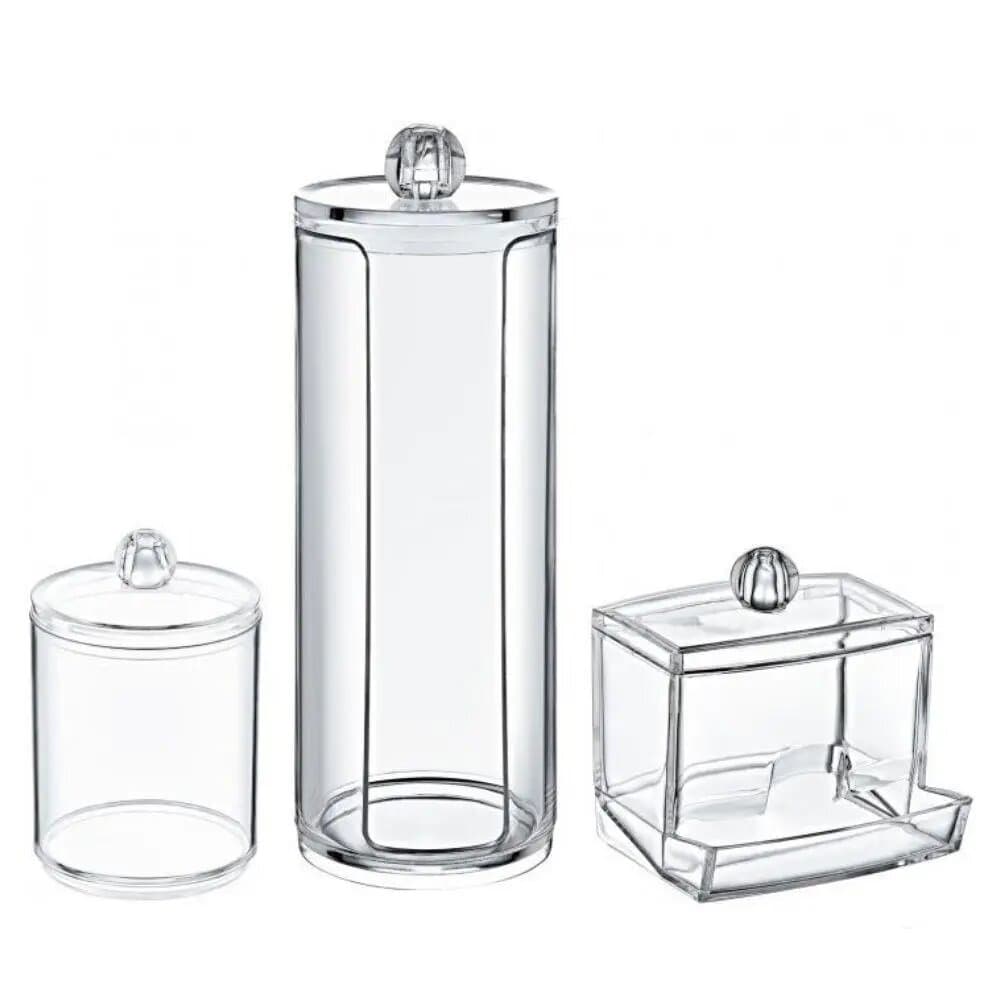 Набір органайзерів BoxUp для ватних дисків, ватних паличок, 3 шт. — фото 1