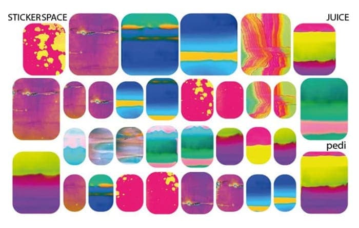 Стікери Stickersspace на липкій основі для педикюру Juice pedi — фото 1