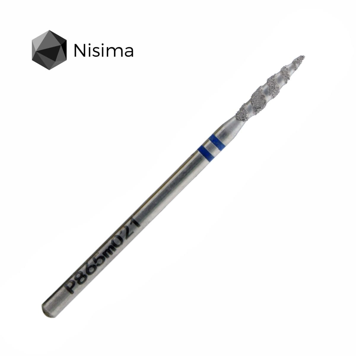 Насадка NISIMA алмазна торнадо 2,1 мм синя P865m021 — фото 1
