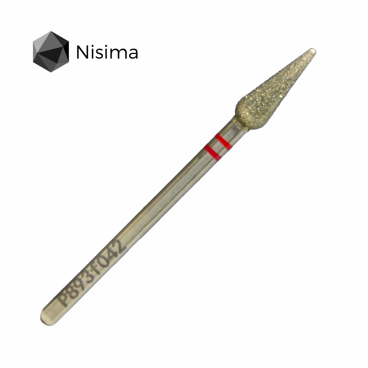 Насадка NISIMA алмазна морква 4,2 червона P893f042 — фото 1