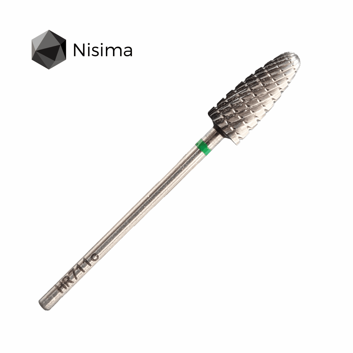 Насадка NISIMA твердосплав для швидкого зняття зелена HR711cK — фото 1