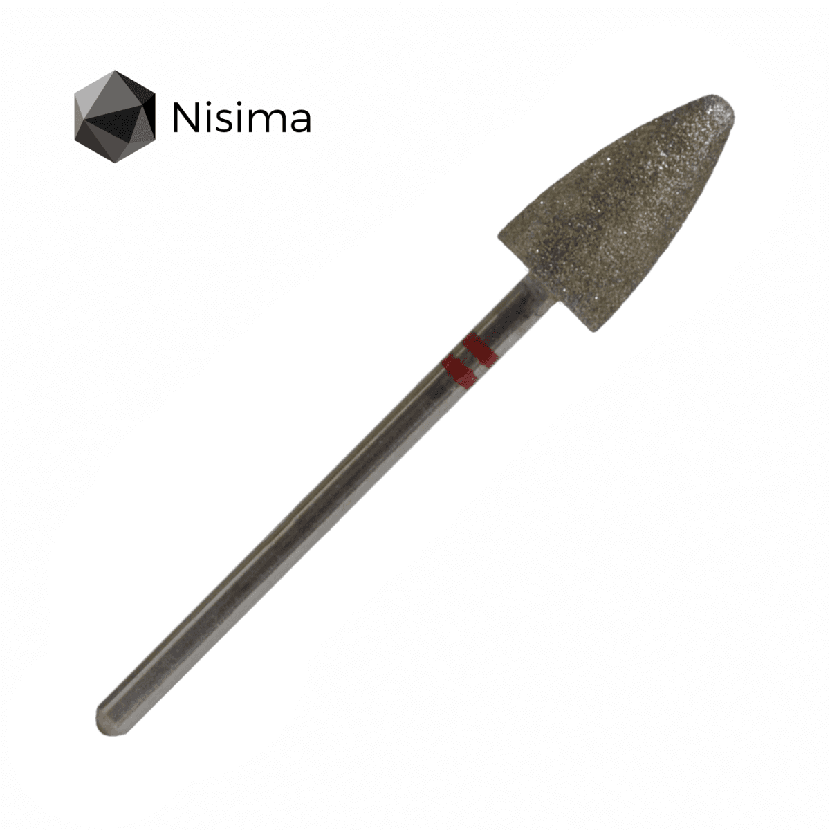 Насадка NISIMA педикюрная алмазная 8 мм красная D_708fK — фото 1
