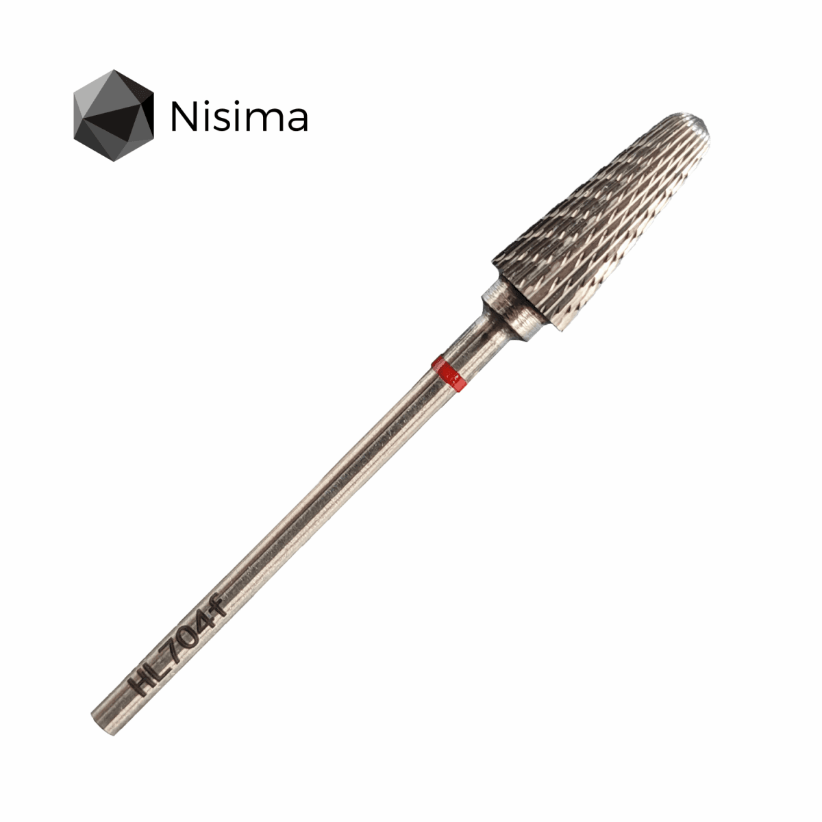 Насадка NISIMA конус твердосплав для тонкого зняття червона HL704fK — фото 1