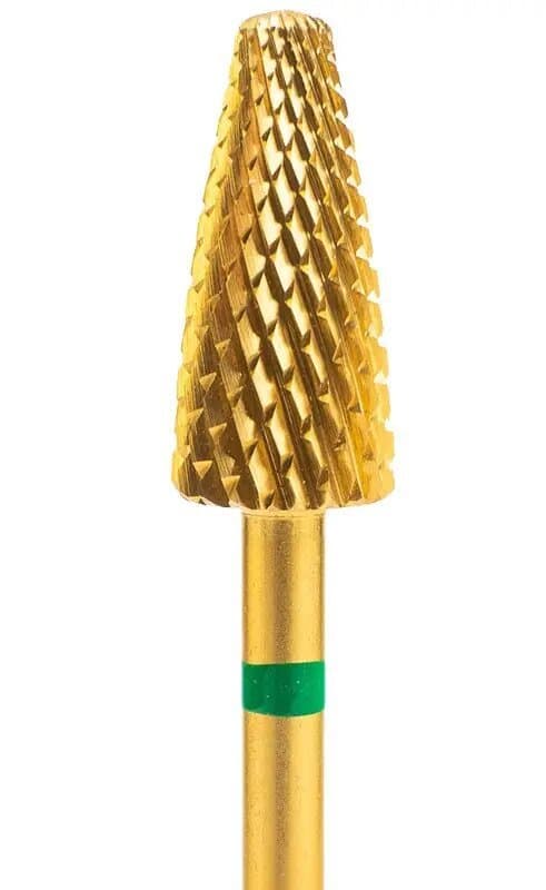 Фреза твердосплавна для шульги золота 407001L (кмиз) зелена насічка — фото 1