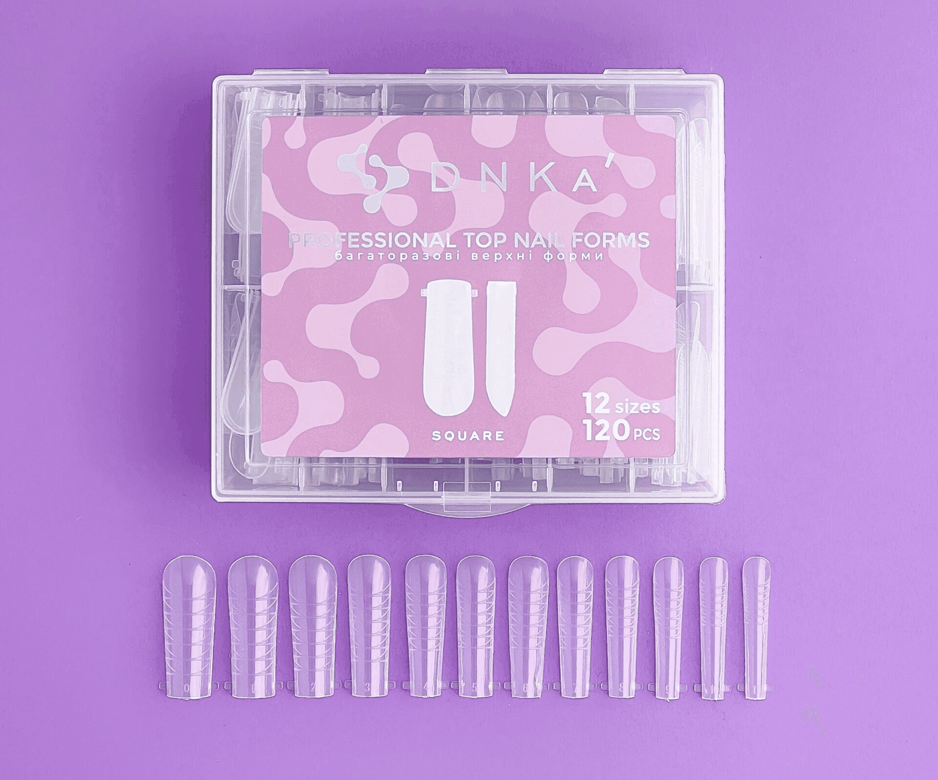 Верхние формы DNKa Top Nail Forms Square, 120 шт — фото 1