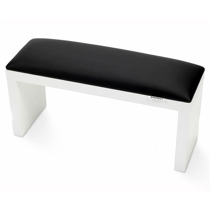 Подлокотник Spenvi для маникюра на деревянных сменных белых ножках XL Black — фото 1