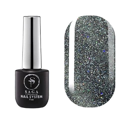 Гель-лак Saga Professional Fiery gel № 38 графіт світловідбивний, 8 мл — фото 1