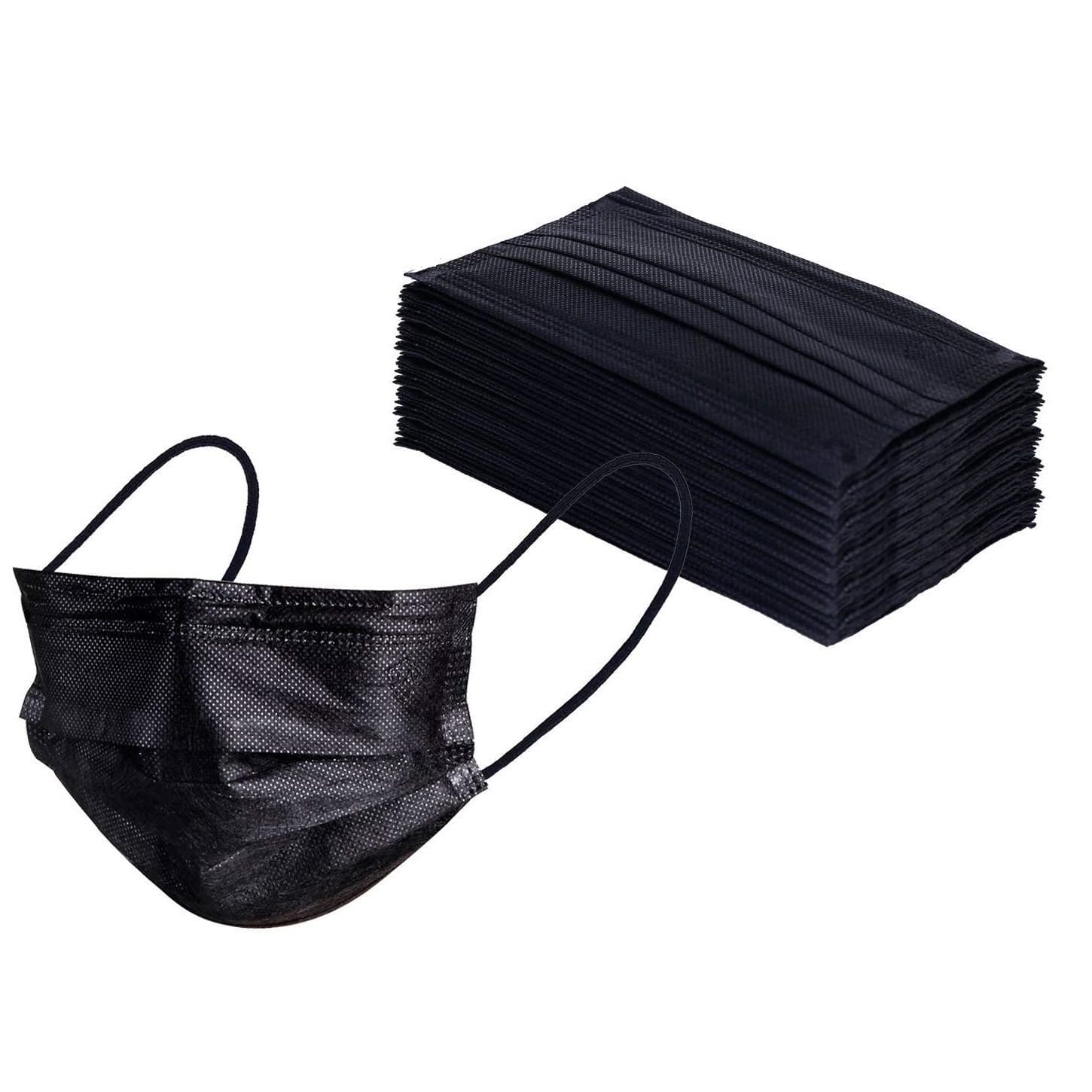 Маска Meditex для майстра манікюру чорна, 40 штук — фото 1