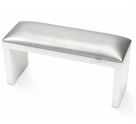 Подлокотник Spenvi для маникюра на деревянных сменных белых ножках XL Silver — фото 1