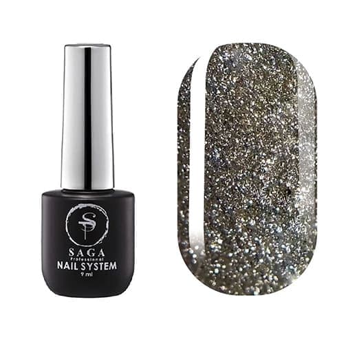 Гель-лак Saga Professional Fiery gel № 37 золотий світловідбивний, 8 мл — фото 1
