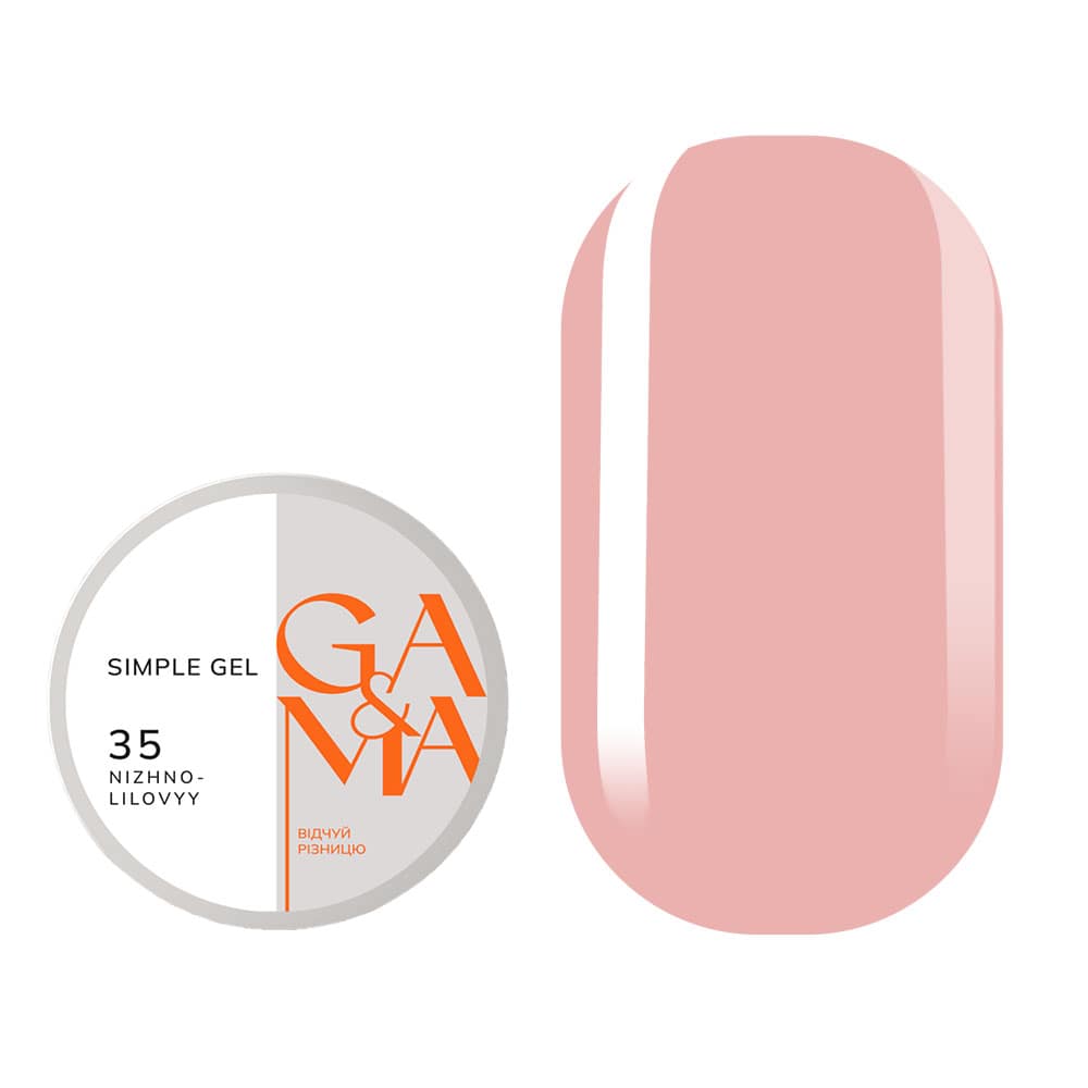Гель Ga&Ma Simple gel №35 Nizhno-lilovyy, 30 мл — фото 1