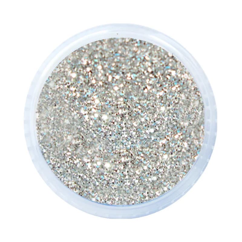 Голографічний пісок для дизайну нігтів, срібло — фото 1