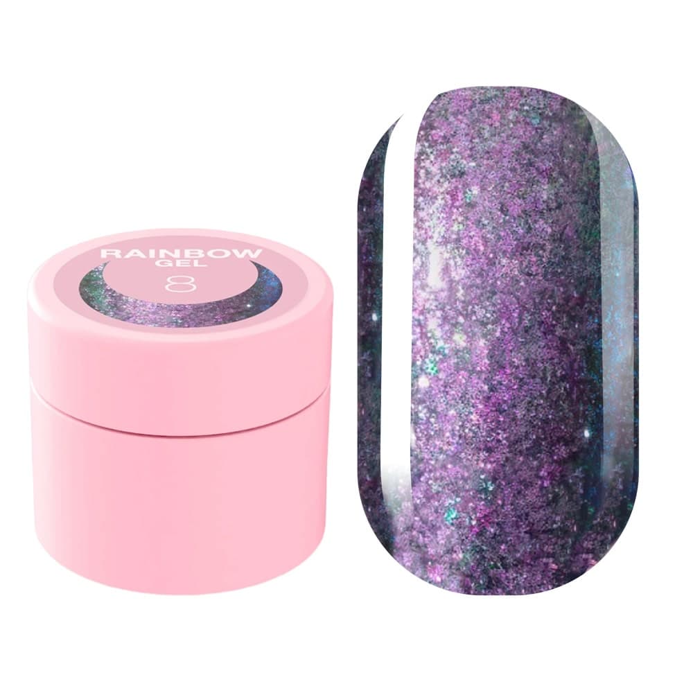 Гель-глиттер LUNA Rainbow Gel №8, 5 мл — фото 1