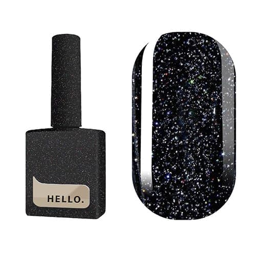 Гель-лак HELLO Space, чорний світловідбивний, 15 мл — фото 1