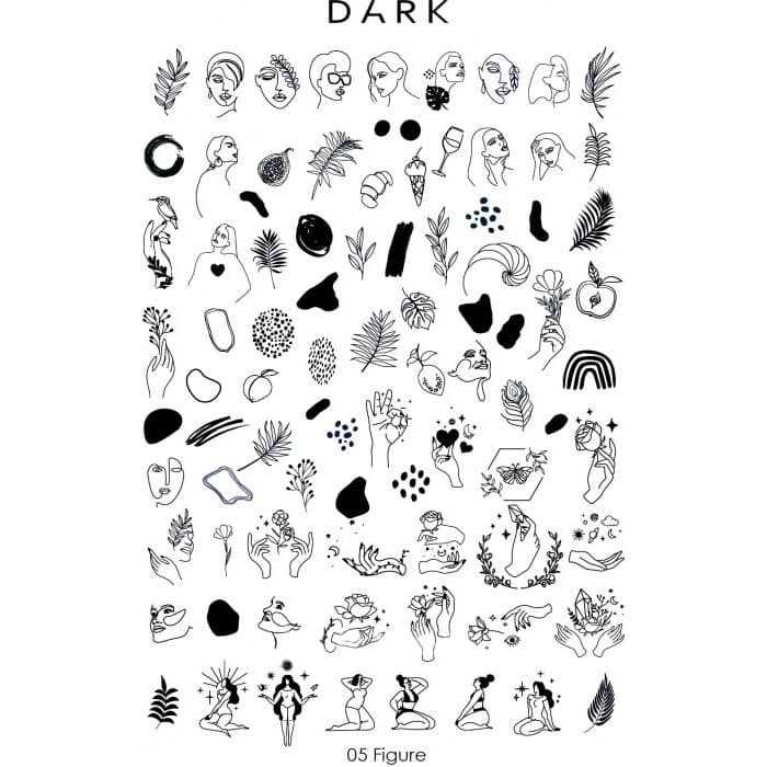 Пластина для стемпінгу DARK FIGURE 05 — фото 1