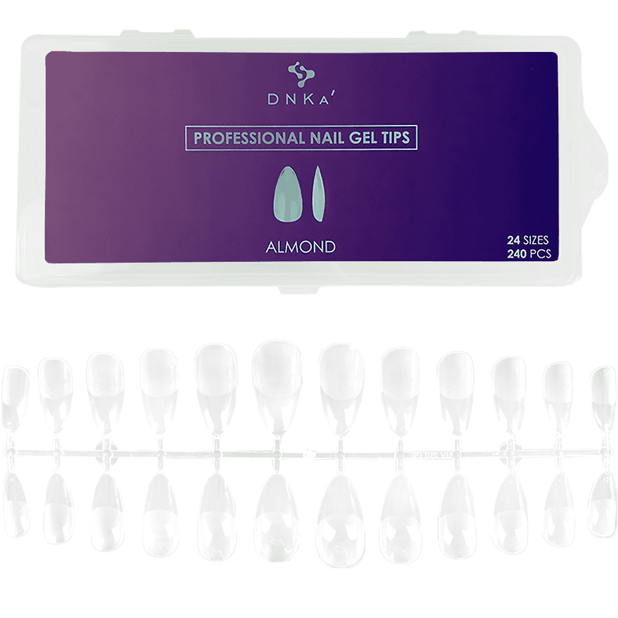 Гелевые типсы DNKa Professional Nail Gel Tips Almond, 240 шт — фото 1