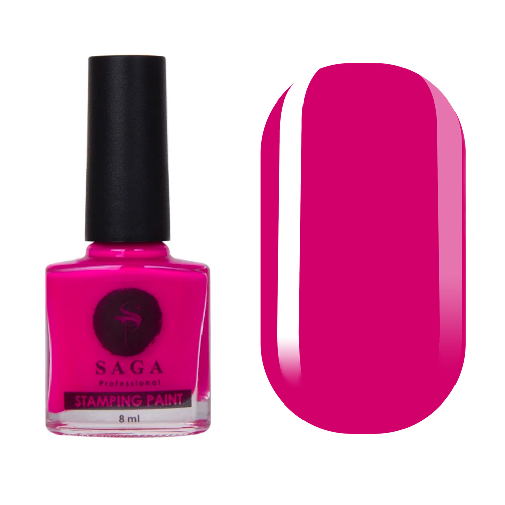 SAGA professional лак фарба для стемпінгу 6 малина — фото 1