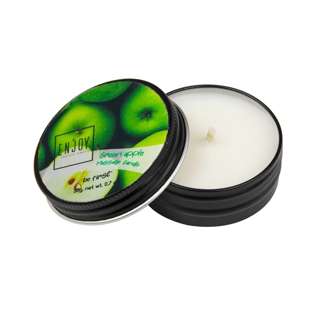 Масажна свічка Enjoy Professional зелене яблуко, 30 г. — фото 1