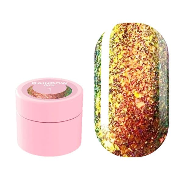 Гель-глиттер LUNA Rainbow Gel №1, 5 мл — фото 1