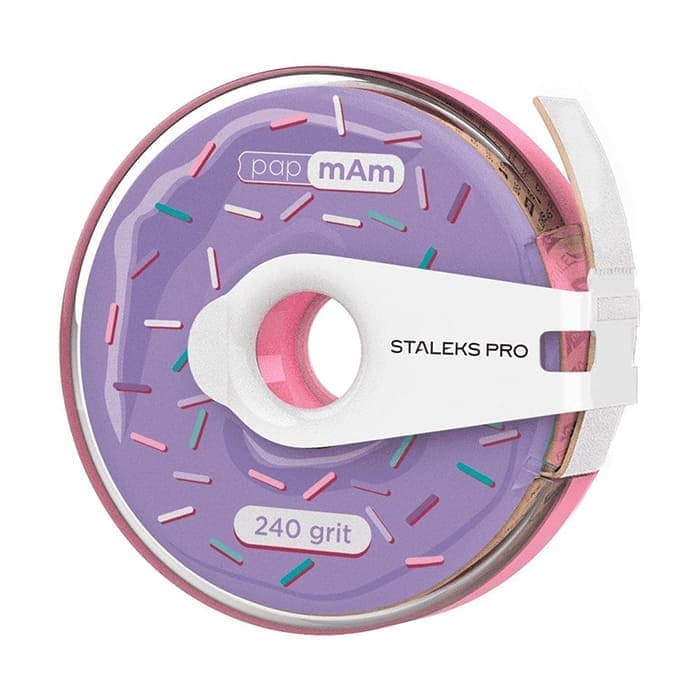 Сменная файл-лента белая в пластиковой катушке Staleks Pro Expert, papmAm, 240 грит — фото 1