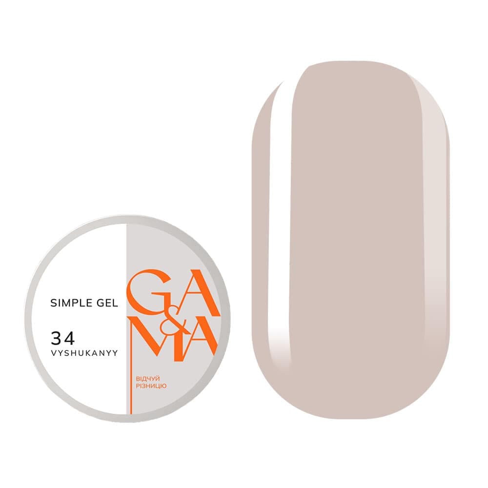 Гель Ga&Ma Simple gel №34 Vyshukanyy, 30 мл — фото 1