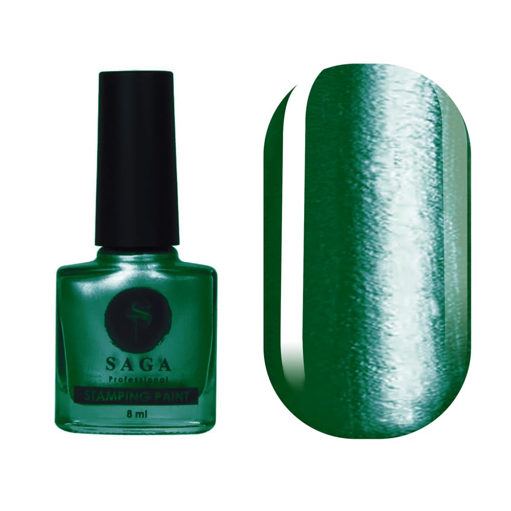 SAGA Professional лак-краска для стемпинга 18 бриллиантовый зелёный — фото 1