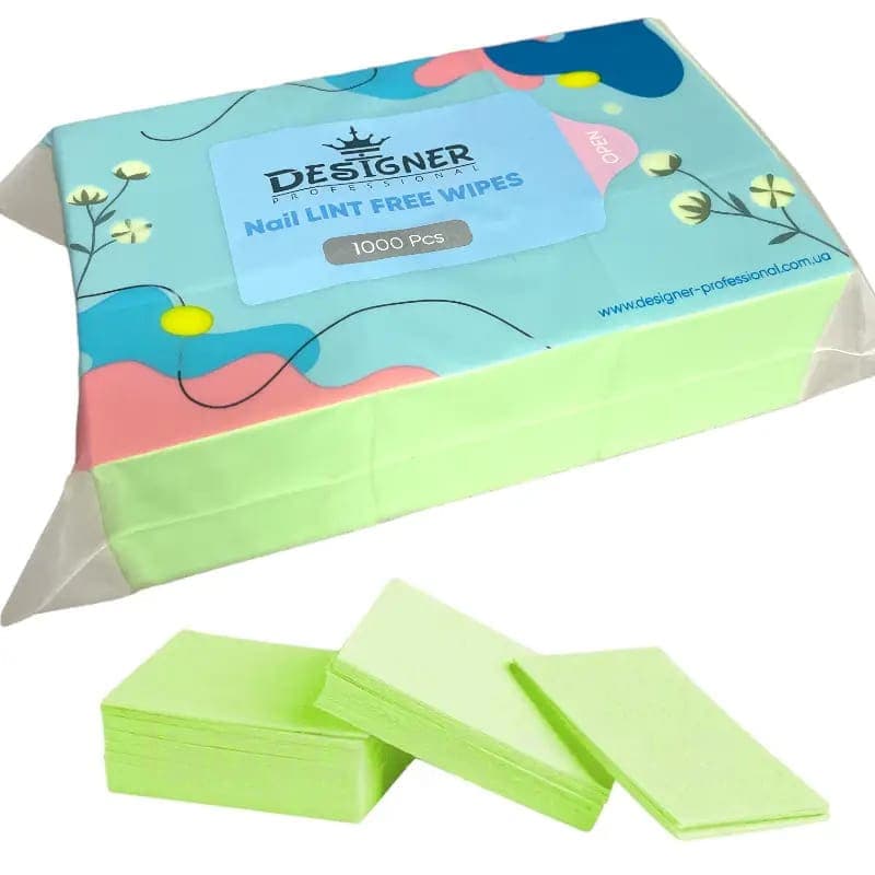 Серветки безворсові Designer Professional салатові, 1000 шт — фото 1