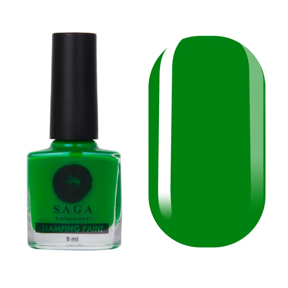 SAGA professional лак фарба для стемпінгу 7 зелений — фото 1