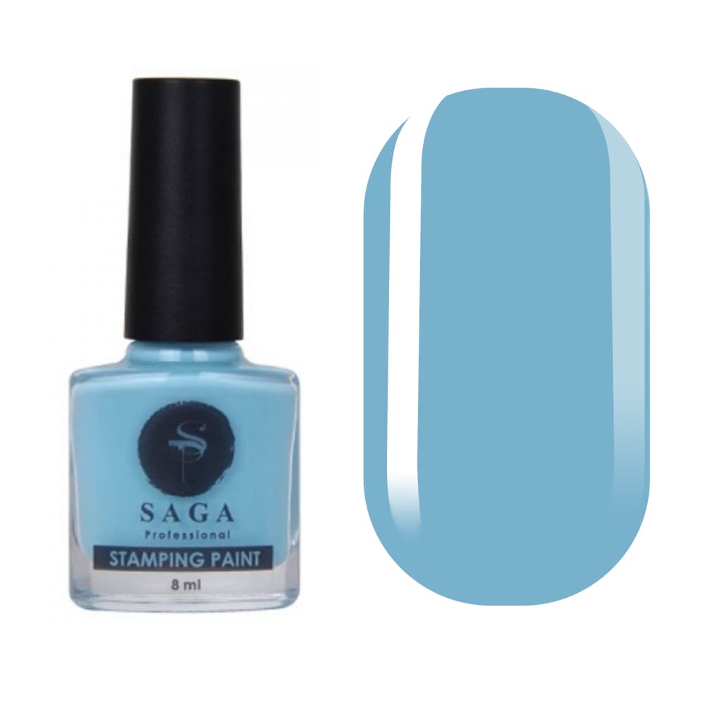 SAGA professional лак фарба для стемпінгу 20 небесно блакитний — фото 1