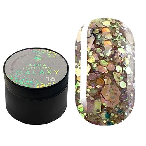 Гель Saga Professional Galaxy Glitter №16, 8 мл — фото 1